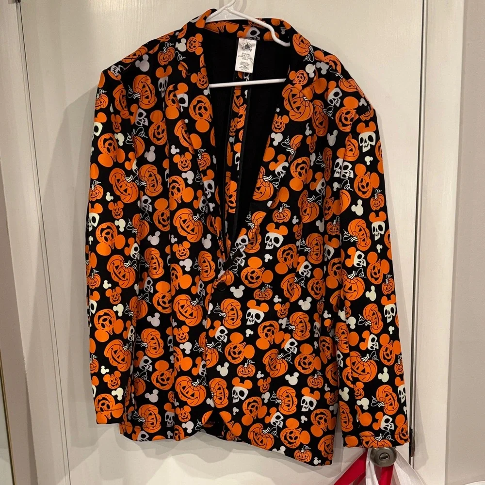 Disney Halloween Pumpkin and Skull Jacket - Orange and Black - Picture 1 of 4